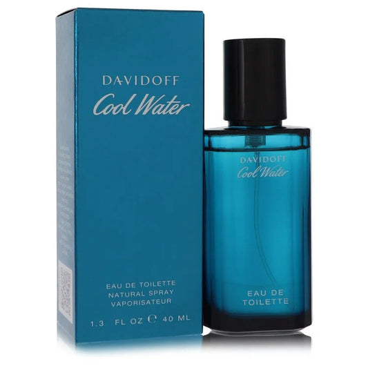 Cool Water by Davidoff eau de toilette spray 1.3 FL oz bottle and box