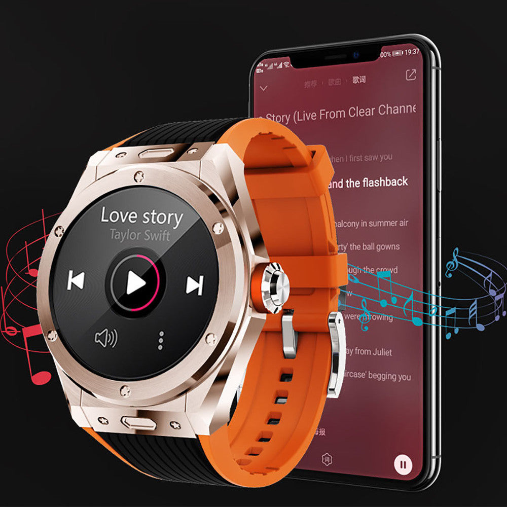 UR41 Smart watch connected to phone and playing music from the phone