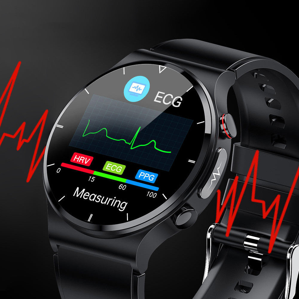 Men's QD24 Smart watch showing dial during heart rate monitoring