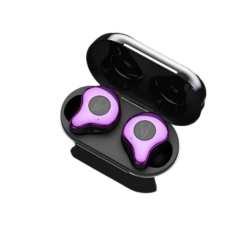 Purple MH39 Stereo Bluetooth Earbuds